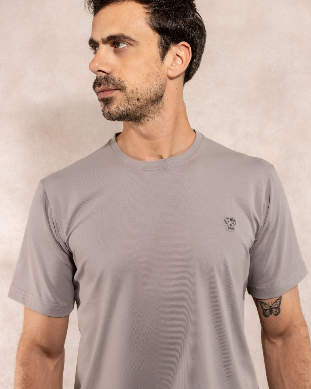Camiseta Antimanchas Gris Claro - Talla Regular