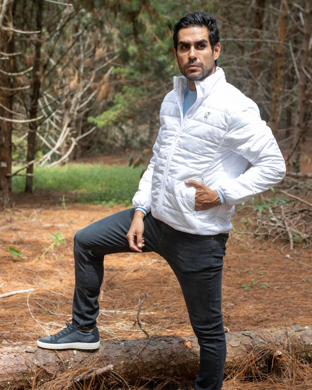 Chaqueta acolchada blanca