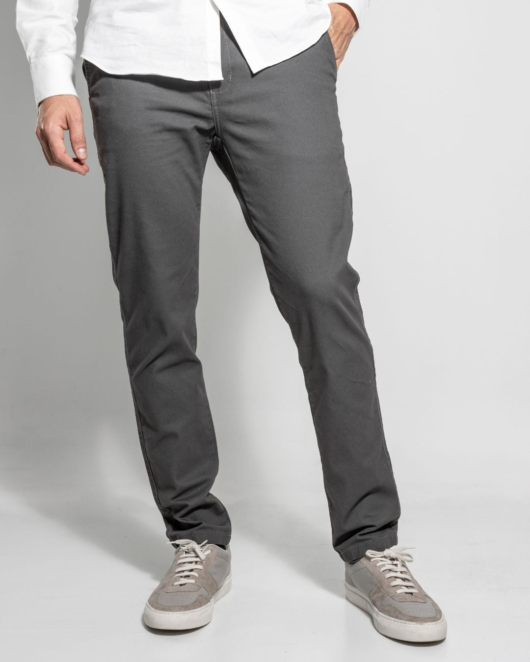 Pantalón Elástico Gris Oscuro