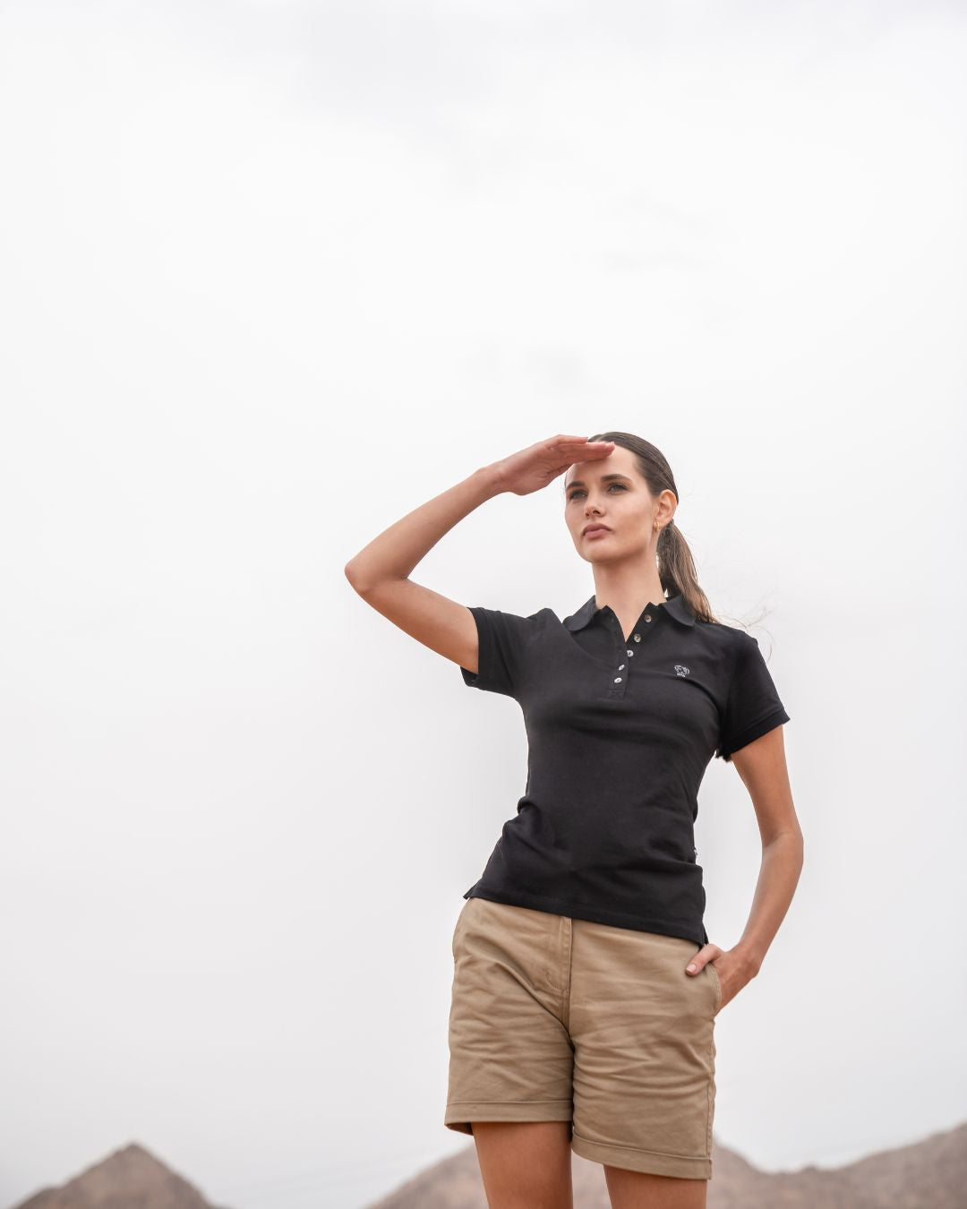 Polo Antimanchas de Mujer Negra