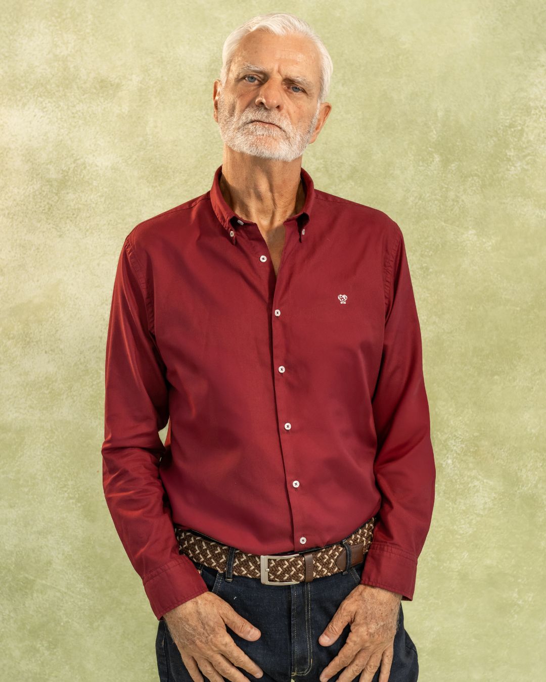 Camisa Antimanchas Oxford Cloth Burgundy