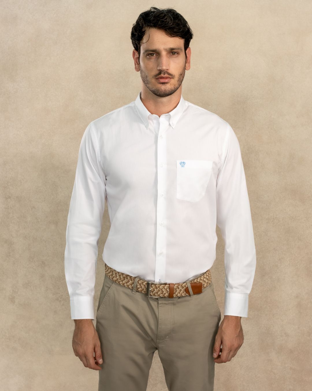 Camisa Antimanchas Popelina Blanca - Regular Fit