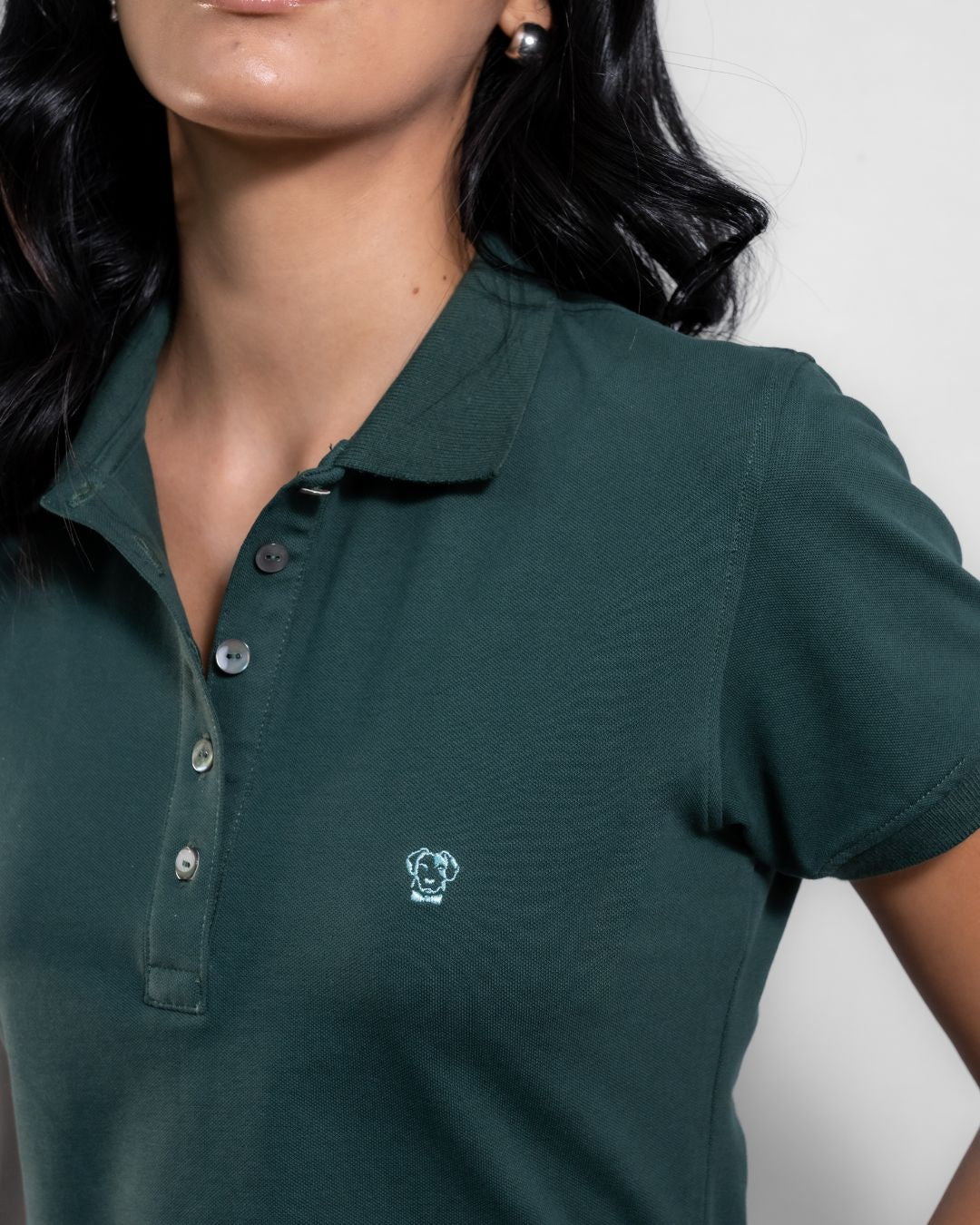Polo Antimanchas De Mujer Verde Botella