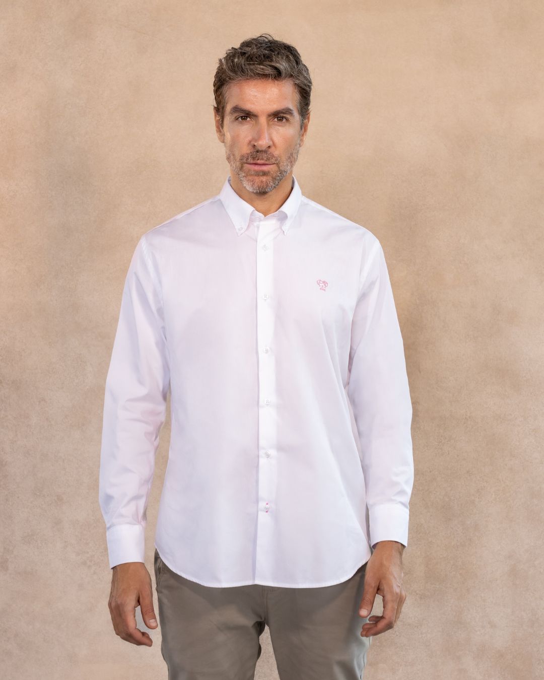 Camisa Antimanchas Popelina Blanca - Regular Fit