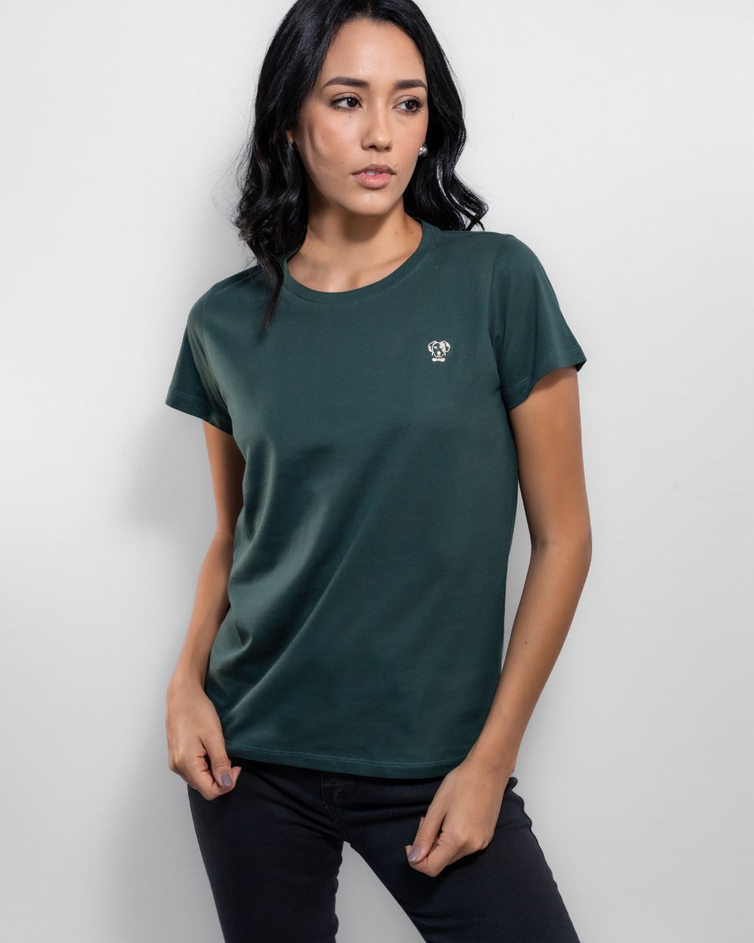 Camiseta Antimanchas De Mujer Verde Esmeralda
