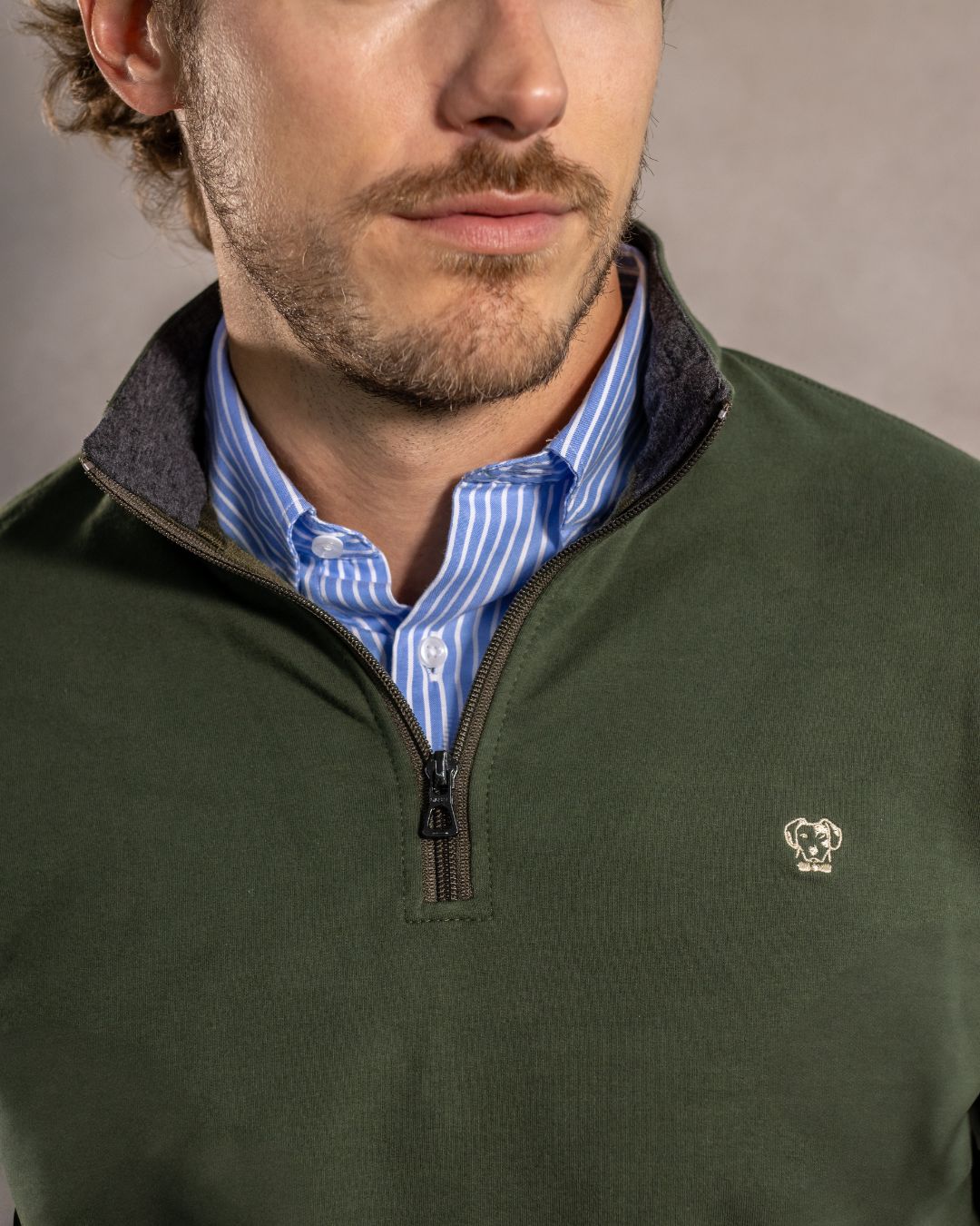Halfzip Viana Antimanchas Verde Militar