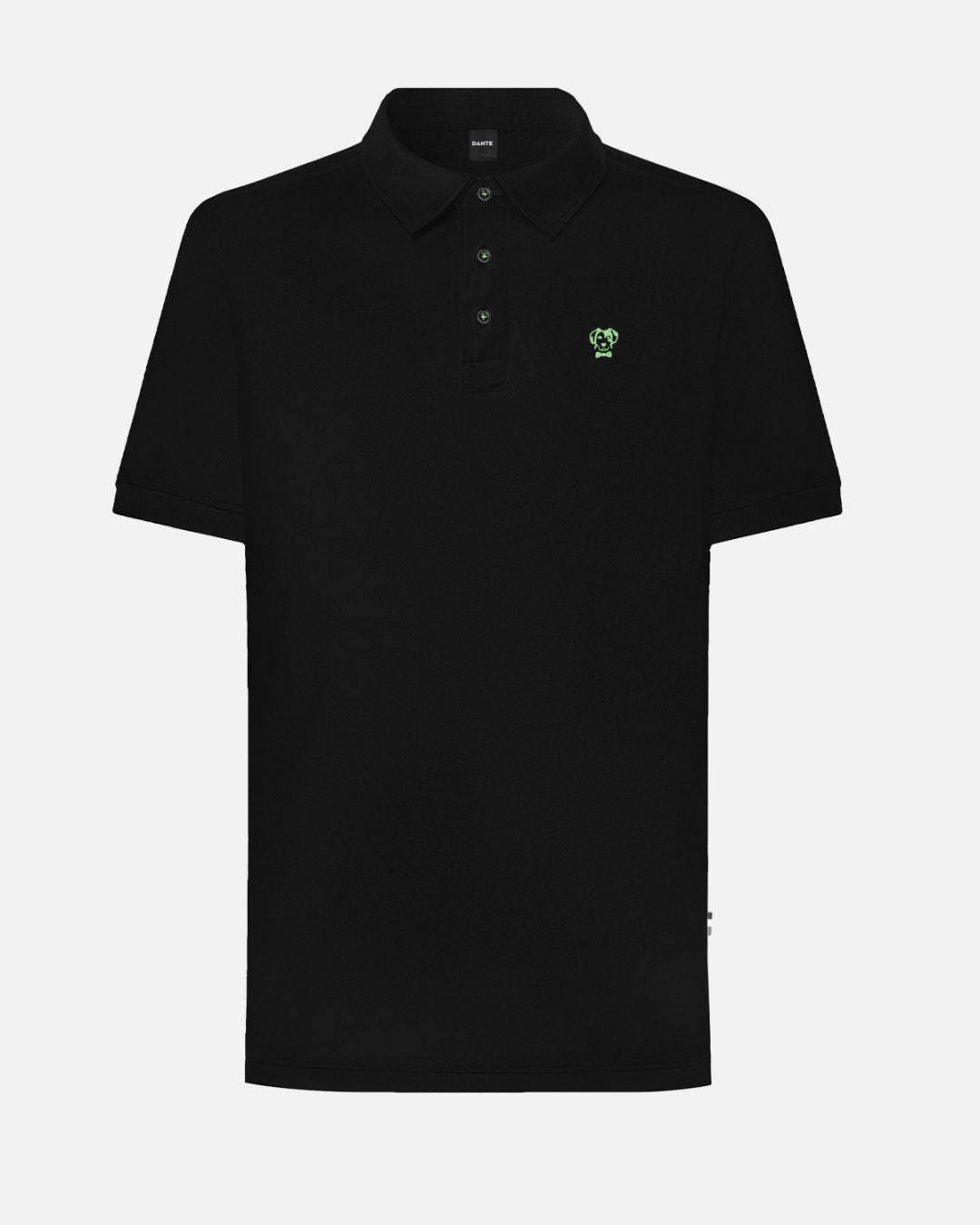 Polo Antimanchas Cuello Rígido Negro - Regular Fit