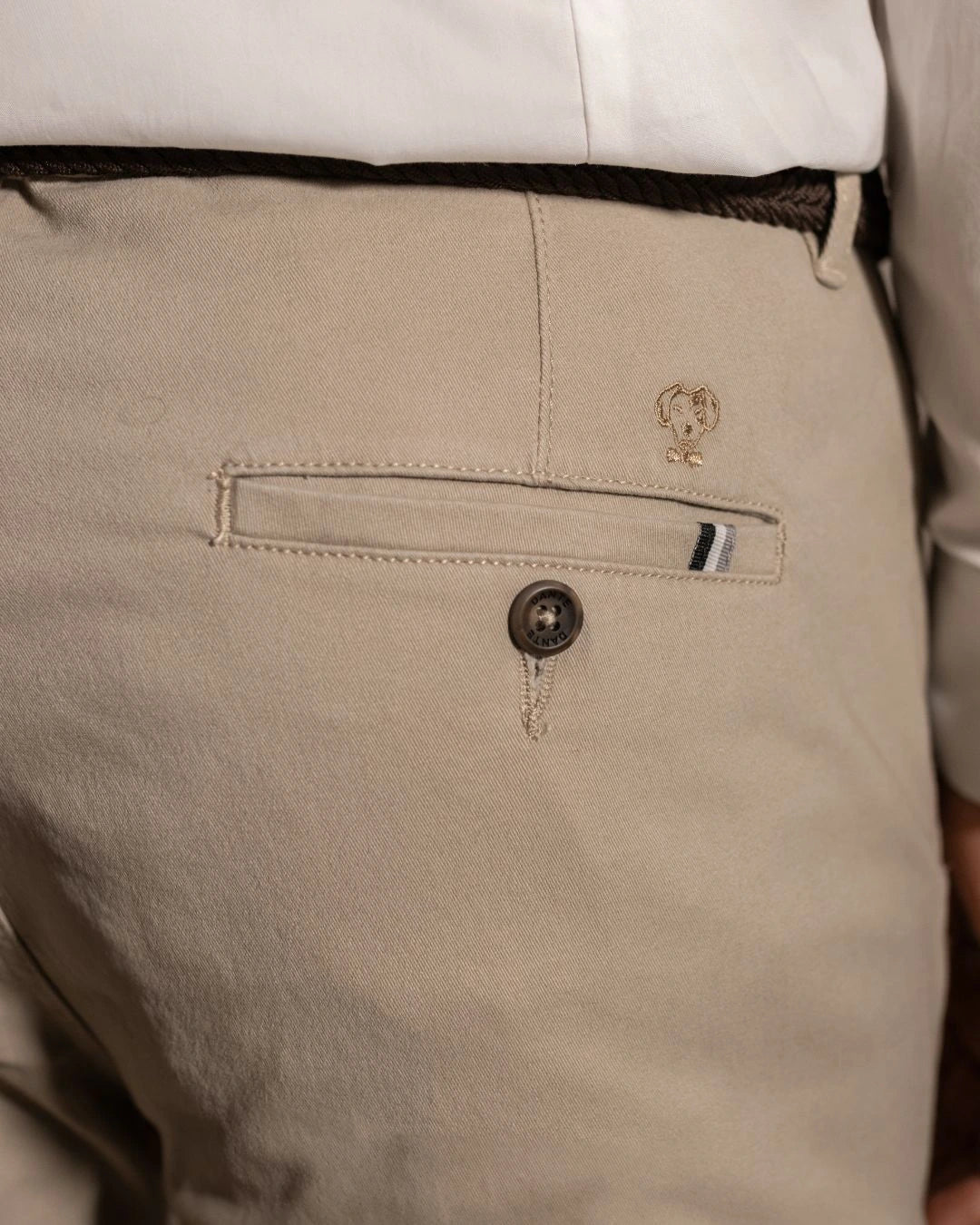 Pantalón Elástico Taupé