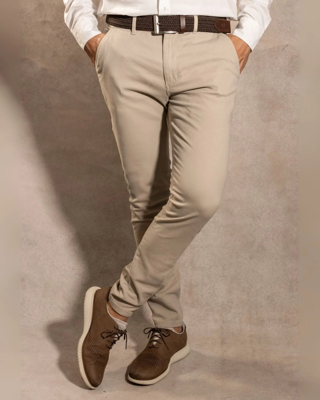 Pantalón Elástico Taupé