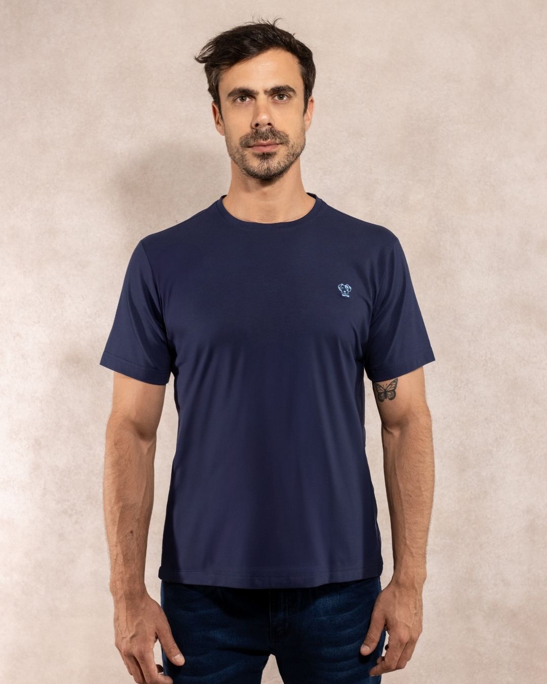 Camiseta Antimanchas Azul Navy - Regular Fit