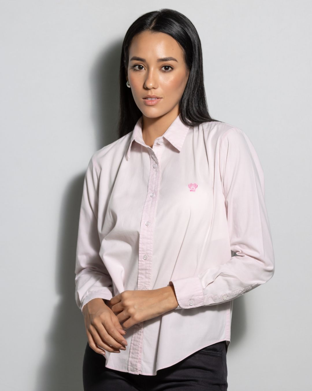 Camisa Antimanchas de Mujer Baby Pink - Slim Fit