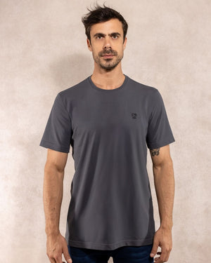 Camiseta Antimanchas Gris Oscuro - Regular Fit