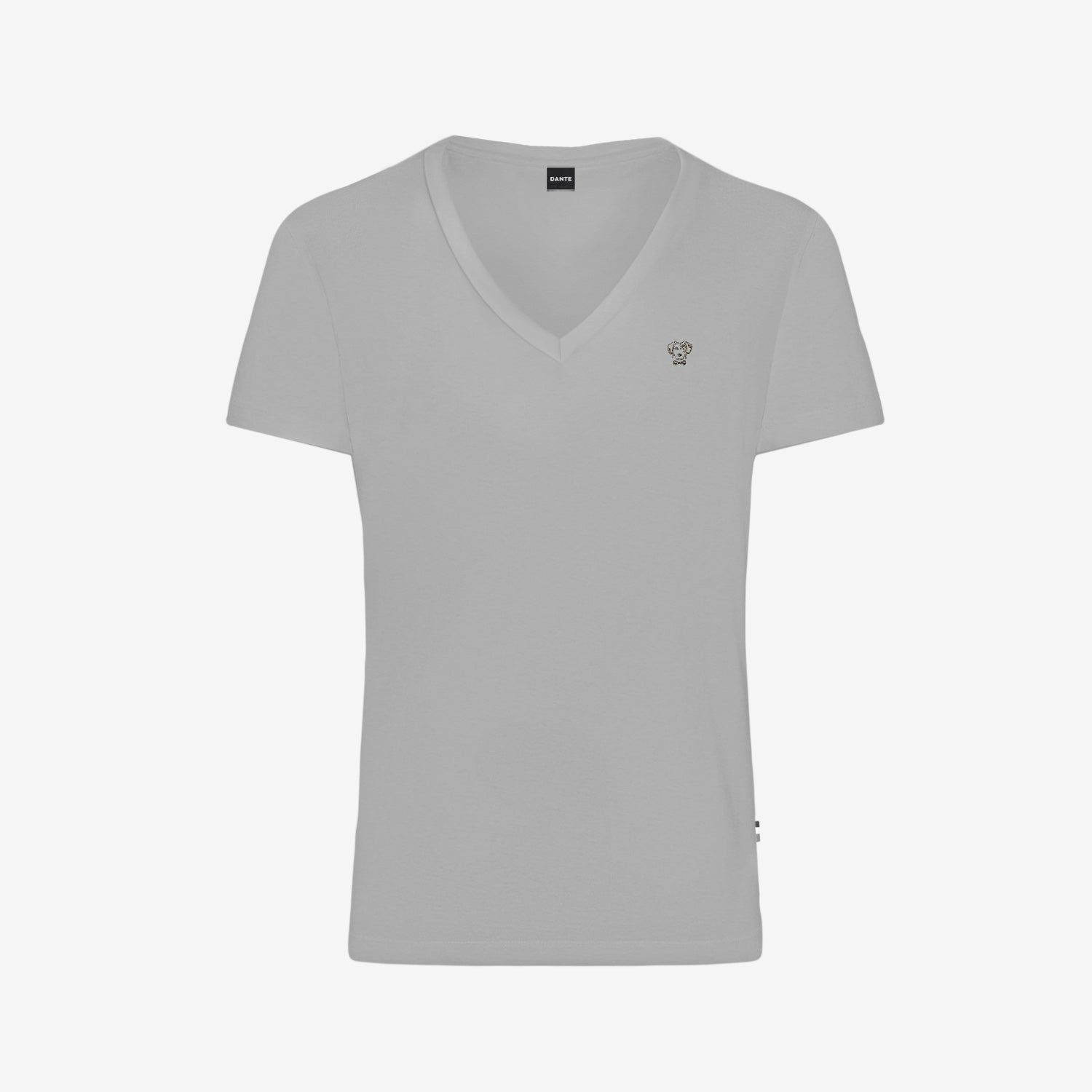 Camiseta Antimanchas de Mujer Cuello V Gris Claro