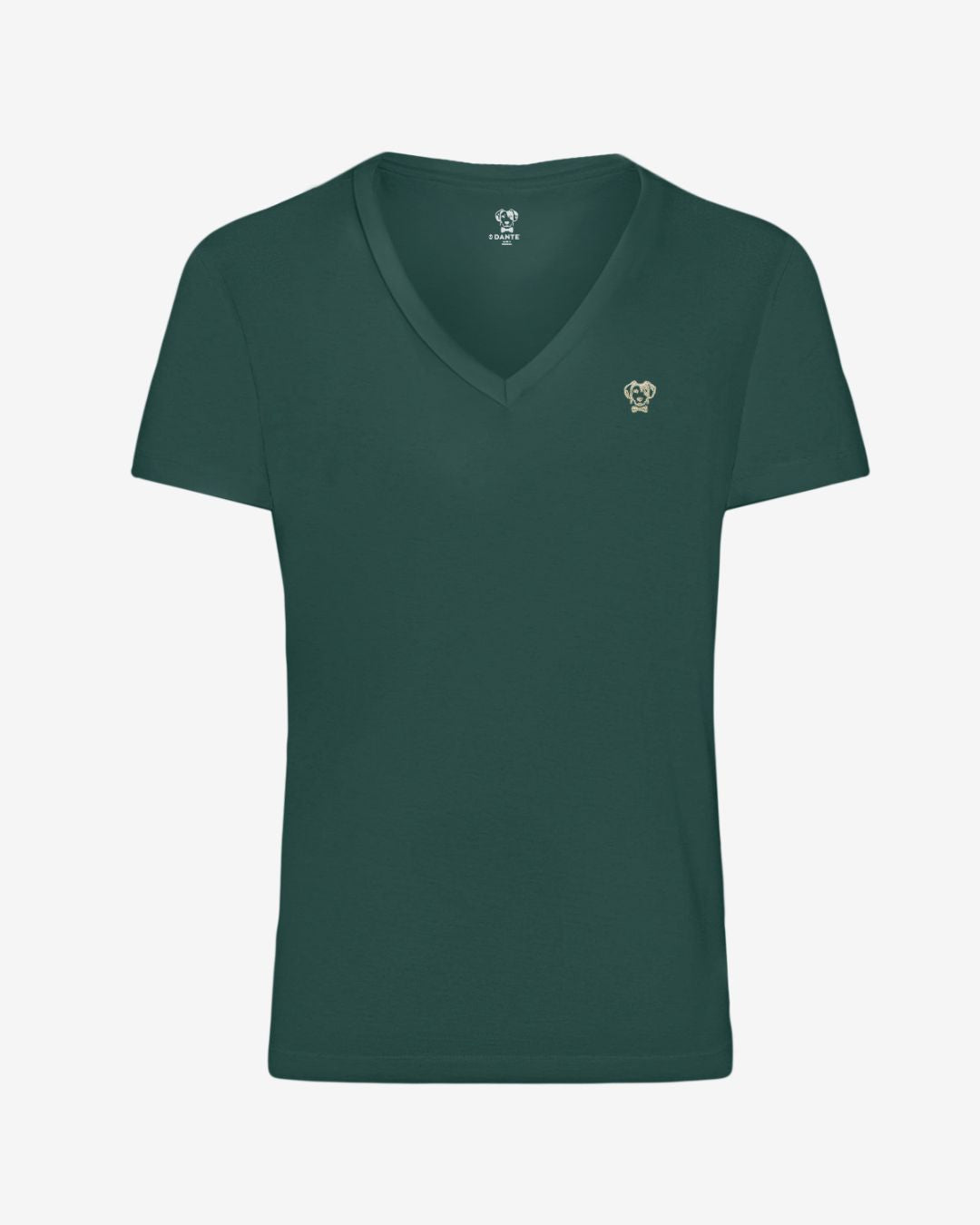 Camiseta Antimanchas Cuello V Verde Esmeralda