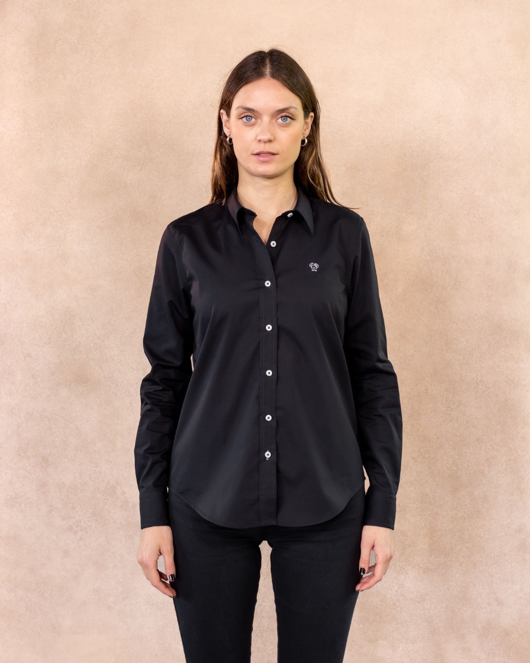 Camisa Antimanchas de Mujer Negra - Regular Fit