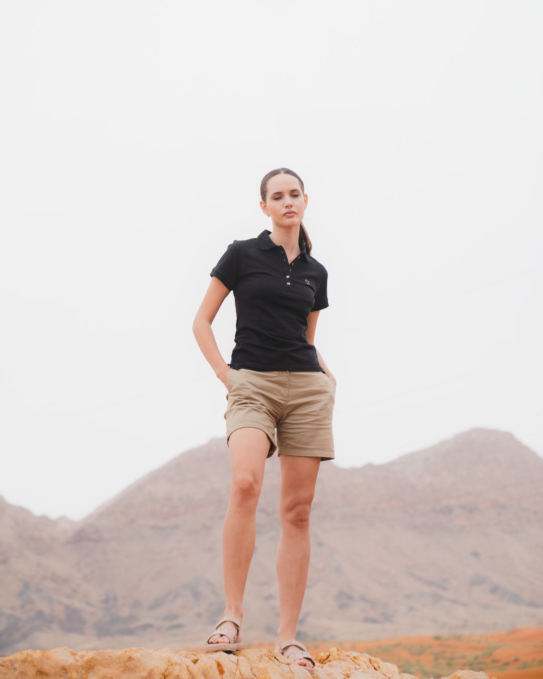 Polo Antimanchas de Mujer Negra