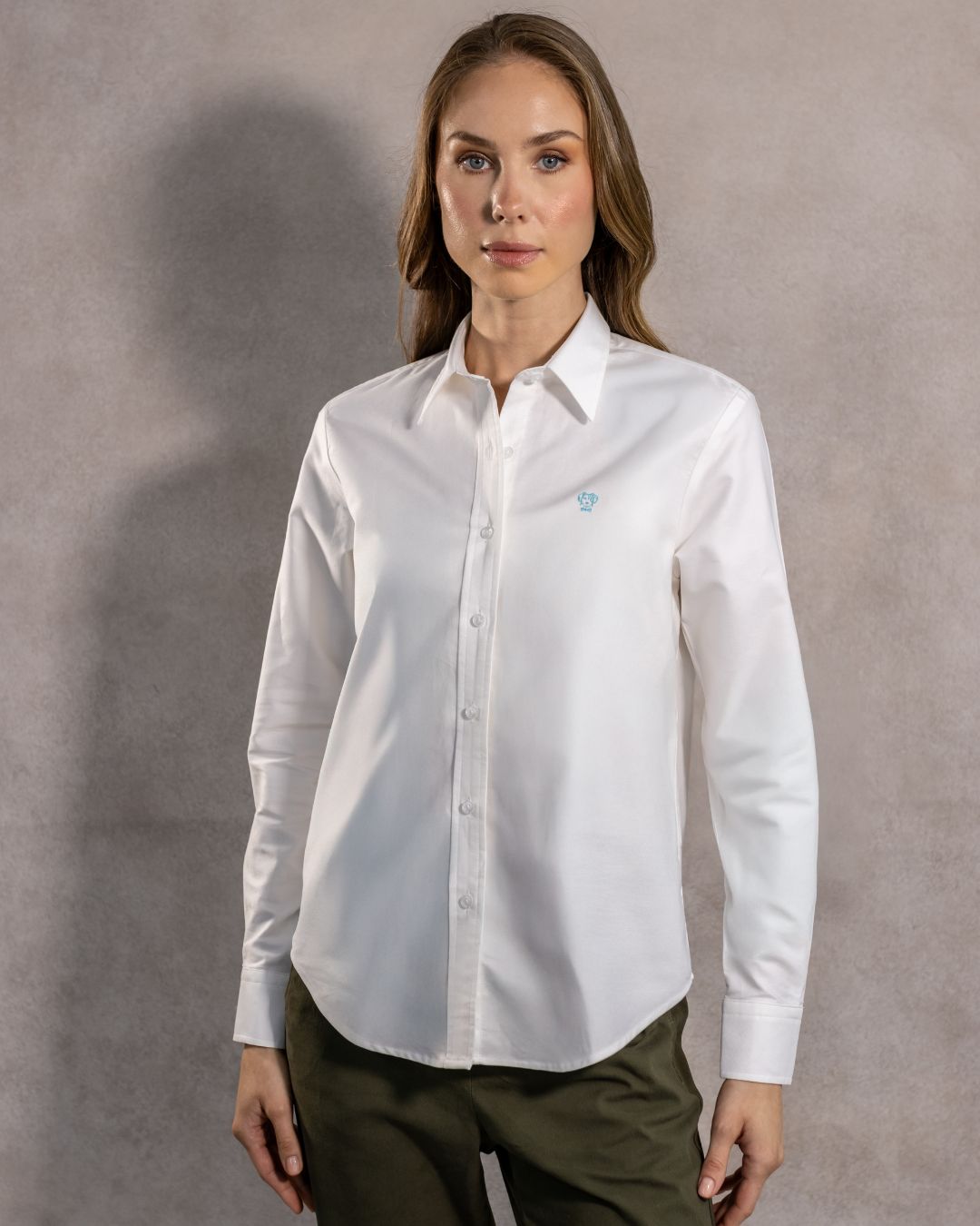 Camisa Antimanchas de Mujer Blanca- Regular Fit