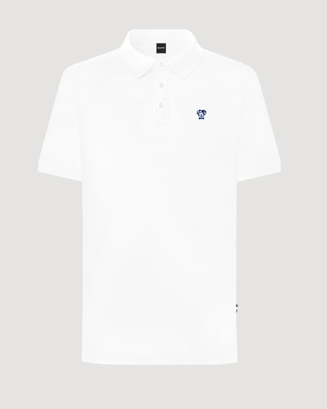 Polo Antimanchas Cuello Rígido Blanco- Regular Fit