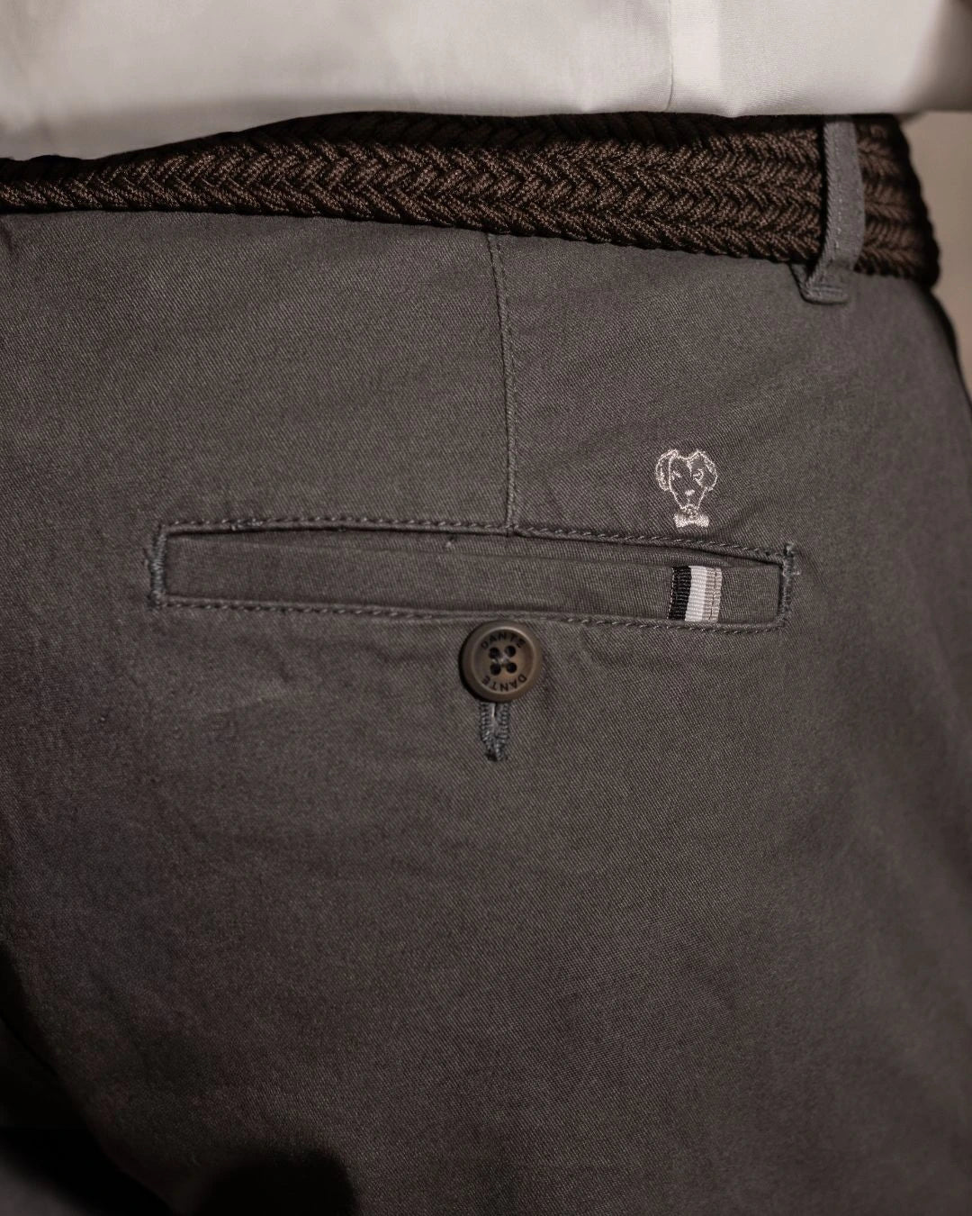 Pantalón Elástico Gris Oscuro